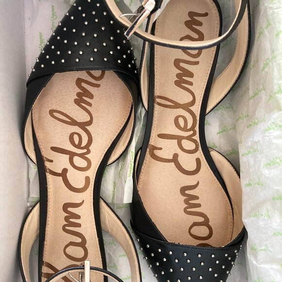 Sam Edelman black studded pointy toe flats - Picture 4 of 16